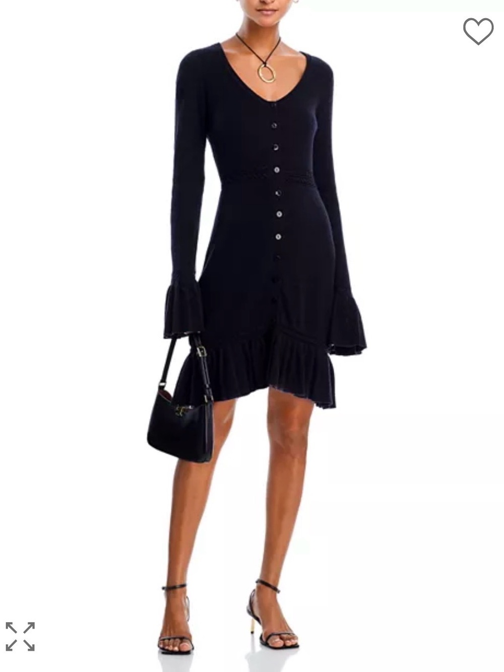 NWT PAIGE Loretta Cardigan Dress size SMALL black